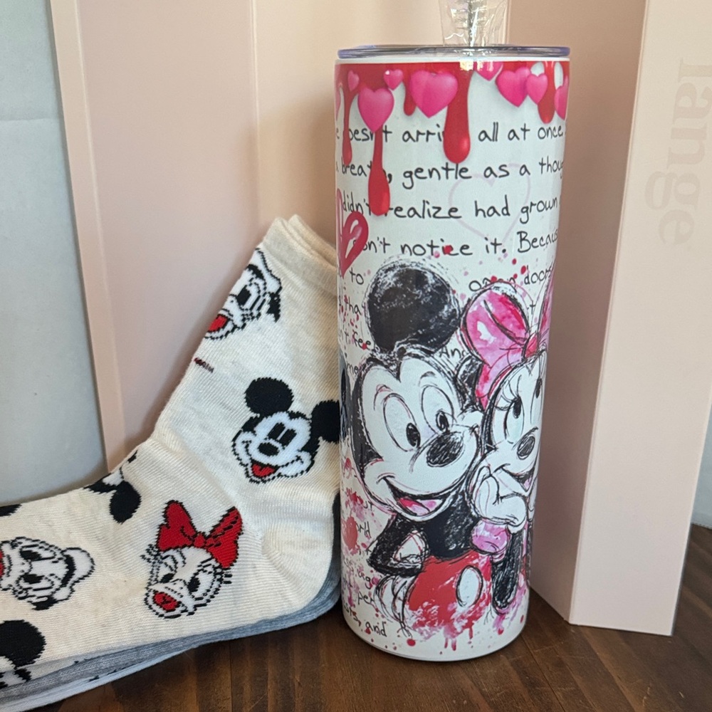 Disney Mickey and Minnie Mouse Socks - Black and Red